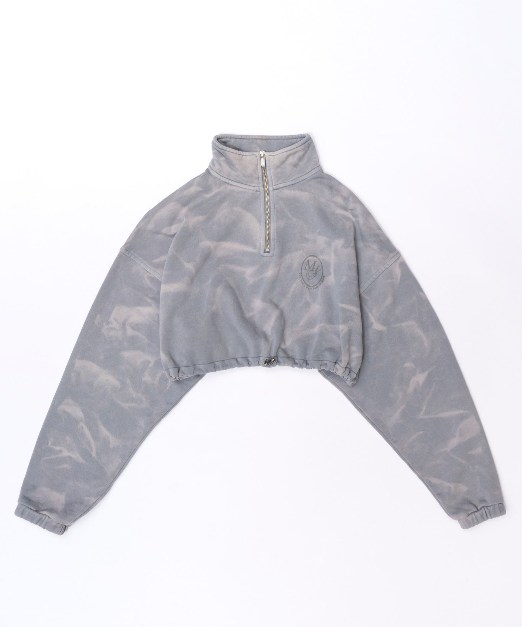 【SALE】Half Zip Cropped Sweat Top