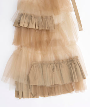 Raffle Tulle Layered Wrap Skirt