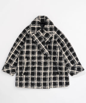 【24WINTER PRE-ORDER】Checkered Over Silhouette Middle Coat