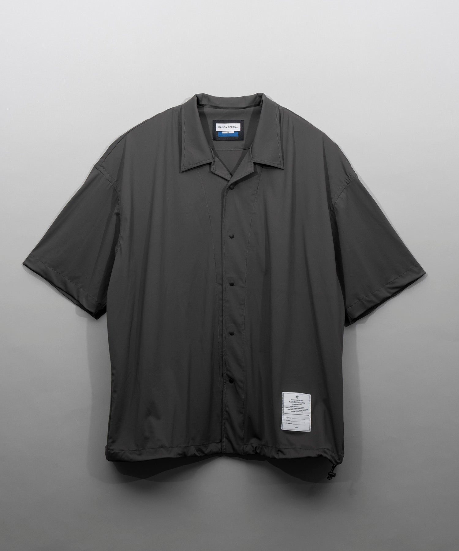 High Tension Prime-Over Short Sleeve Open Collar Draw Cord Shirt