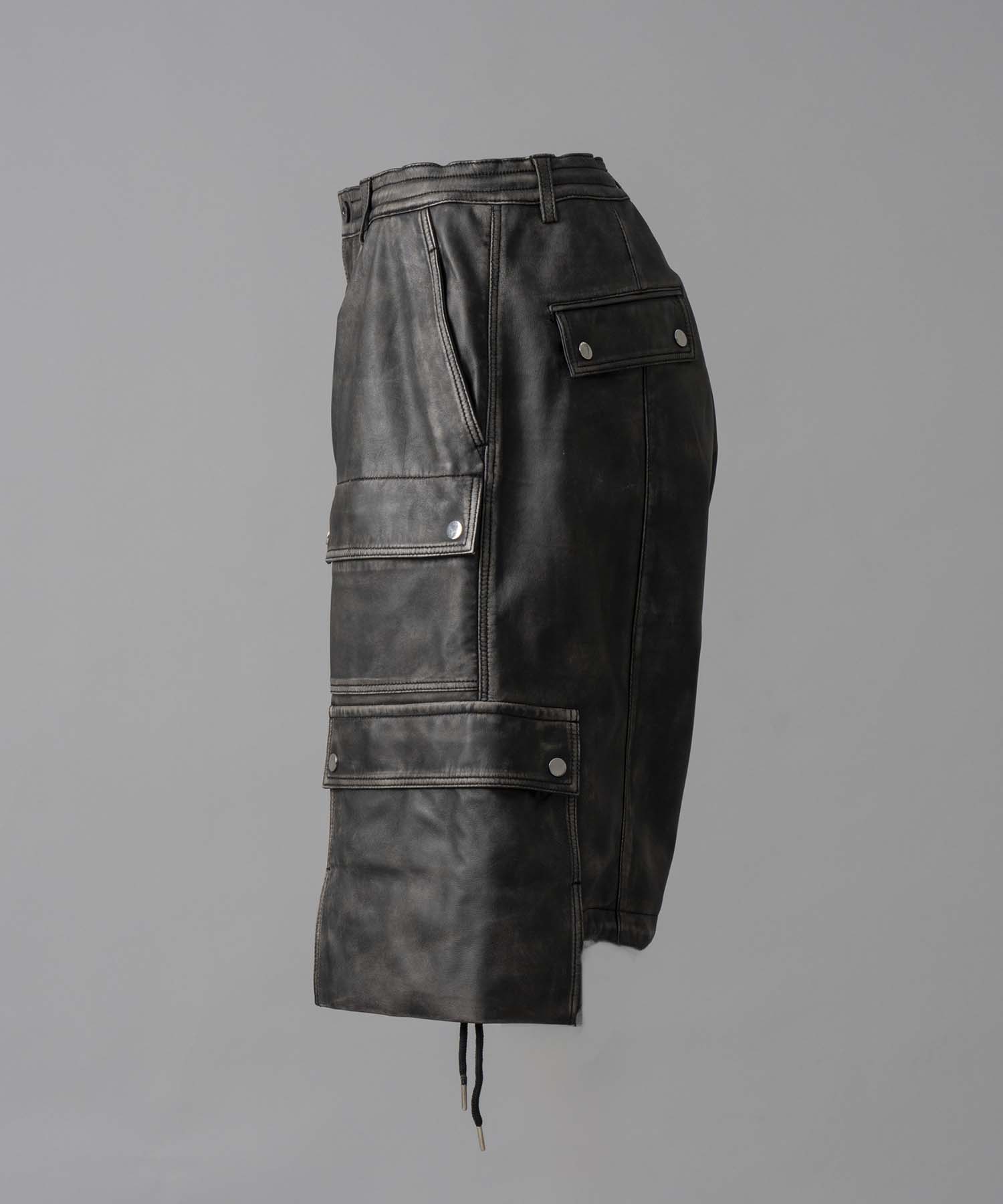 【24AW PRE-ORDER】Sheep Leather Prime-Wide Shorts