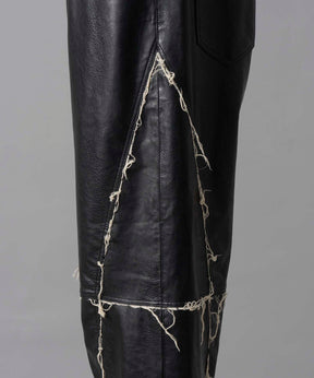 Artificial Leather Wide Pants