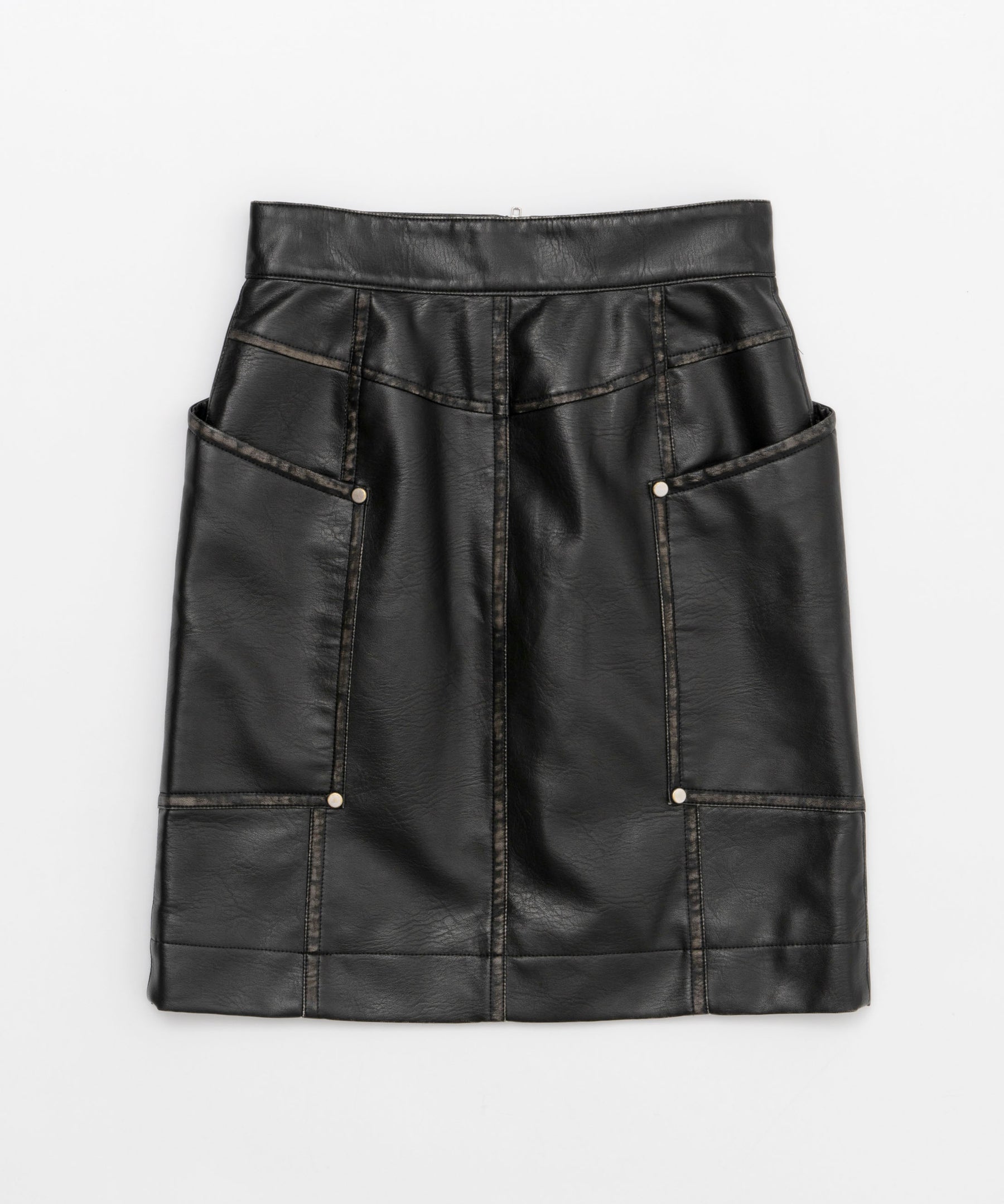 【SALE】Fake Leather Mini Skirt