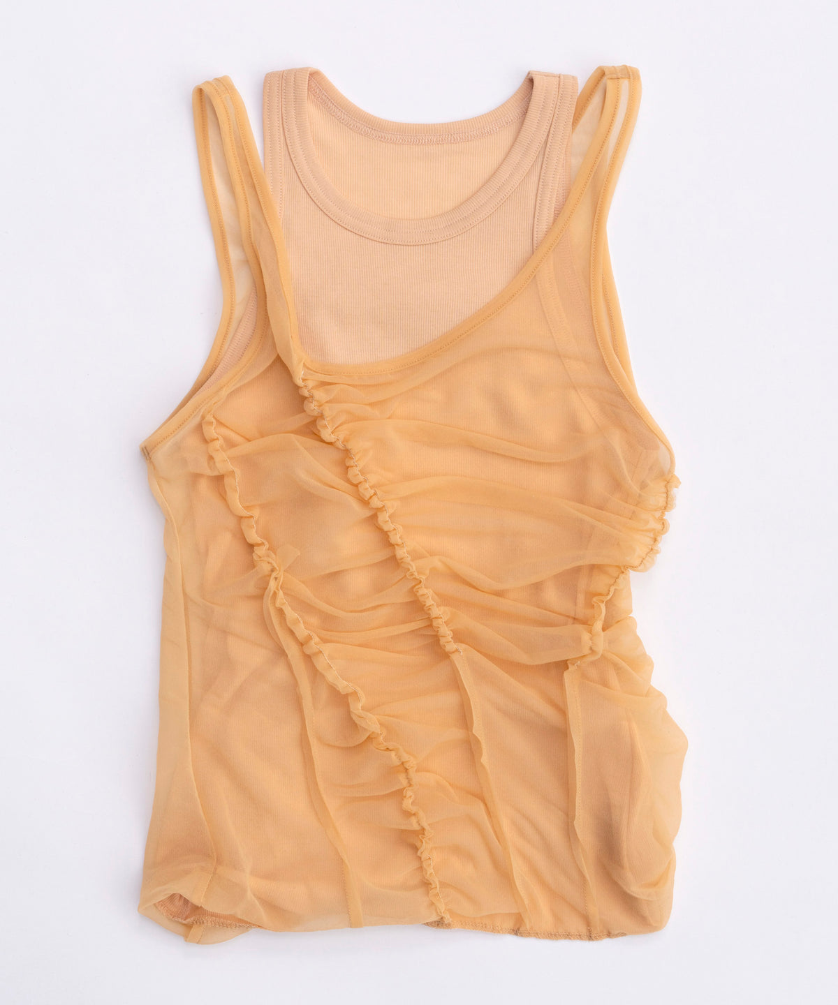 Sheer Drape layered Tank Top