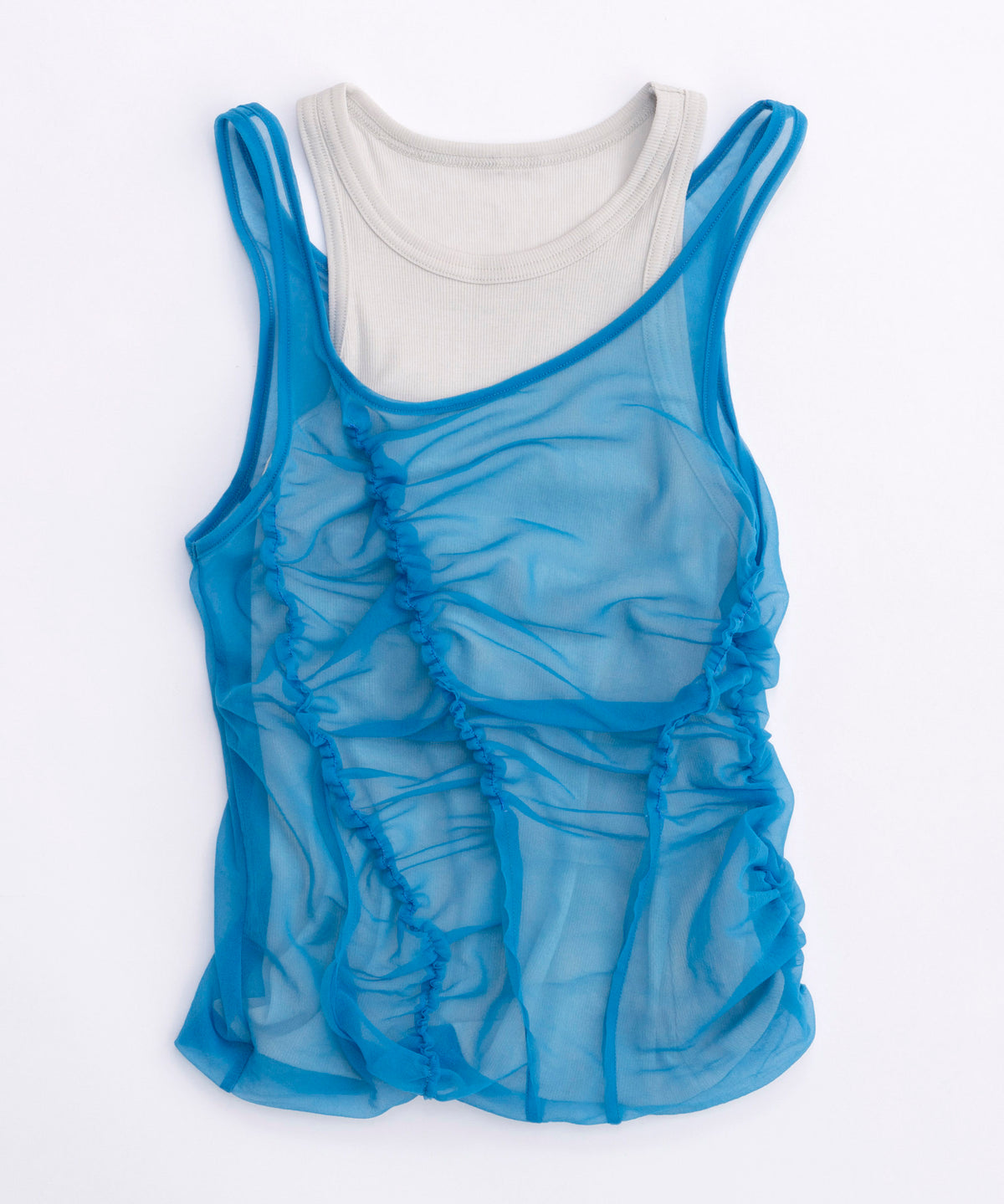 Sheer Drape layered Tank Top