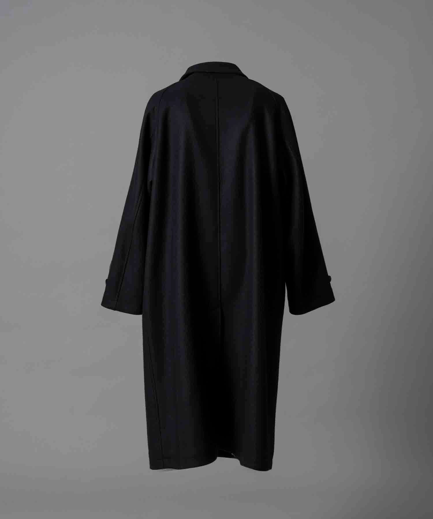 【24AW PRE-ORDER】Super140s Prime-Over Melton Balmachan Coat