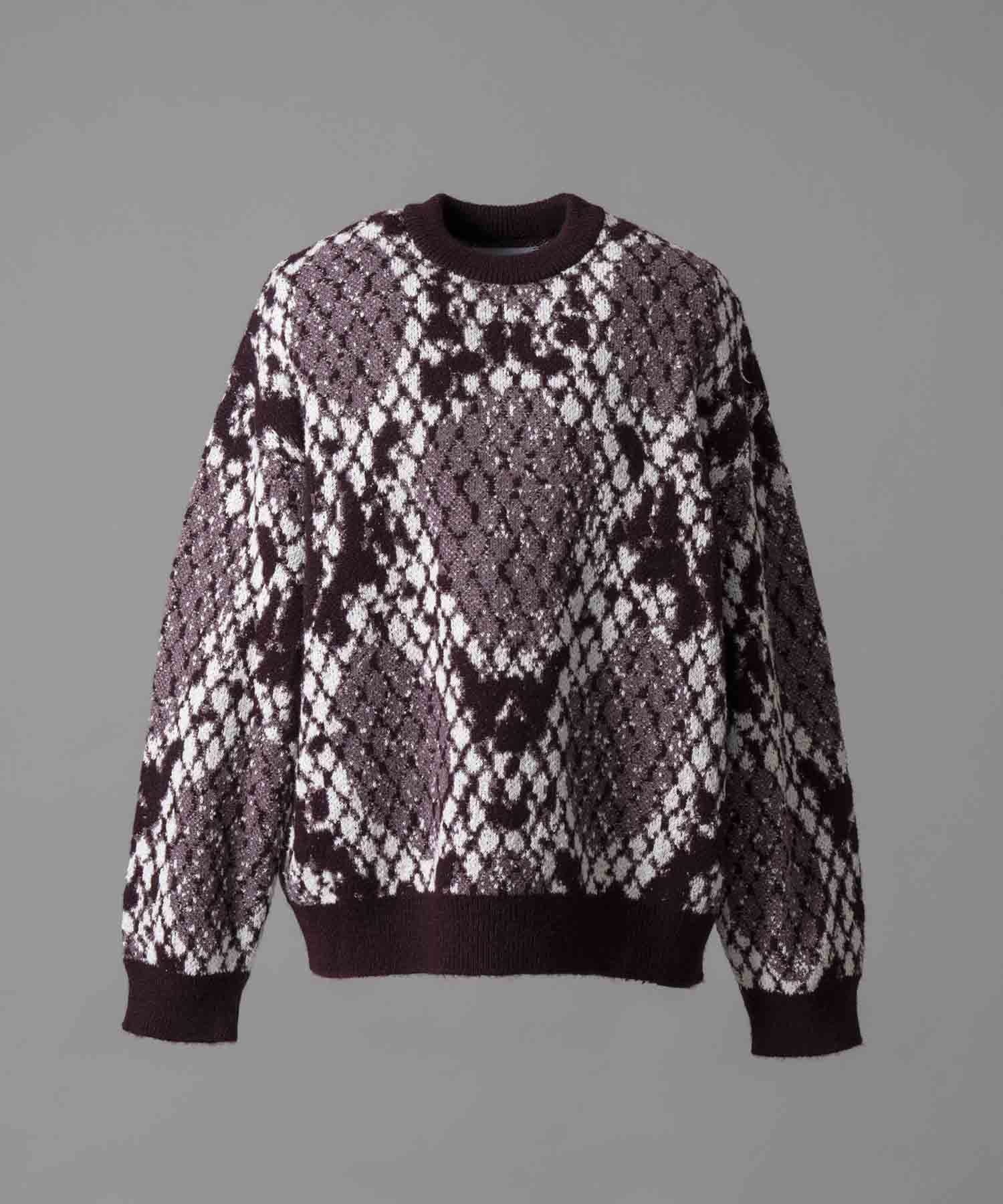 【24AW PRE-ORDER】Prime-Over Python Crew Neck Knit Pullover