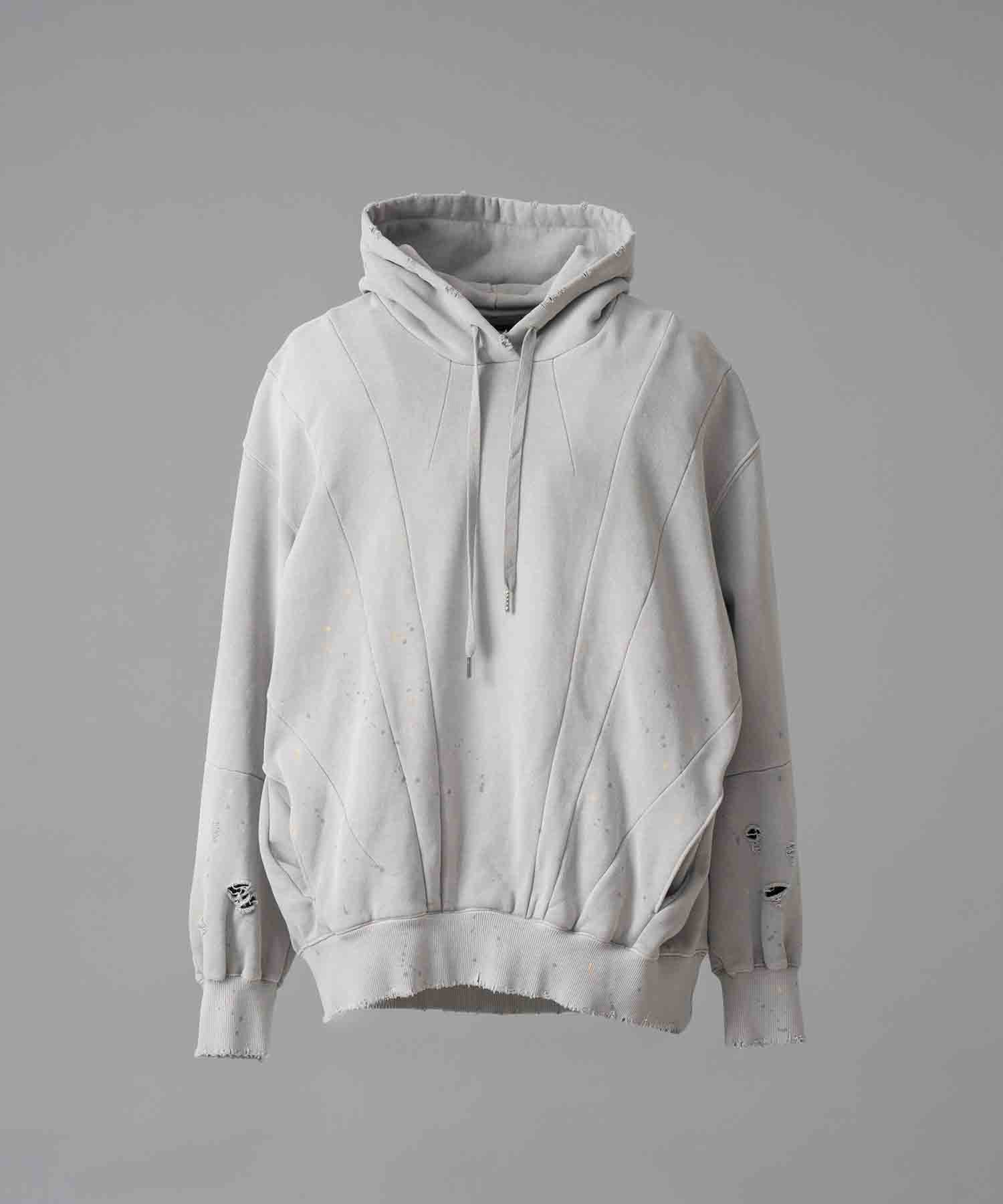 Three-Dimensional Prime-Over Cutting Weathered Hoodie