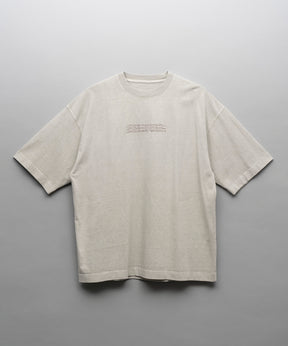 Logo Embroidery Prime-Over Pigment Crew Neck T-Shirt