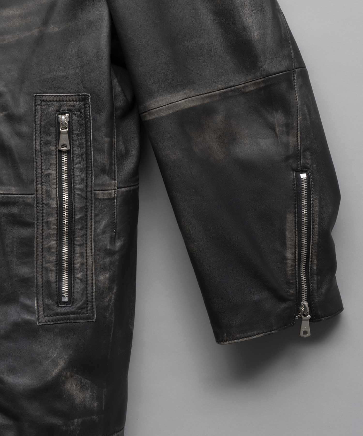 Sheep Leather Prime-Over Pea Coat