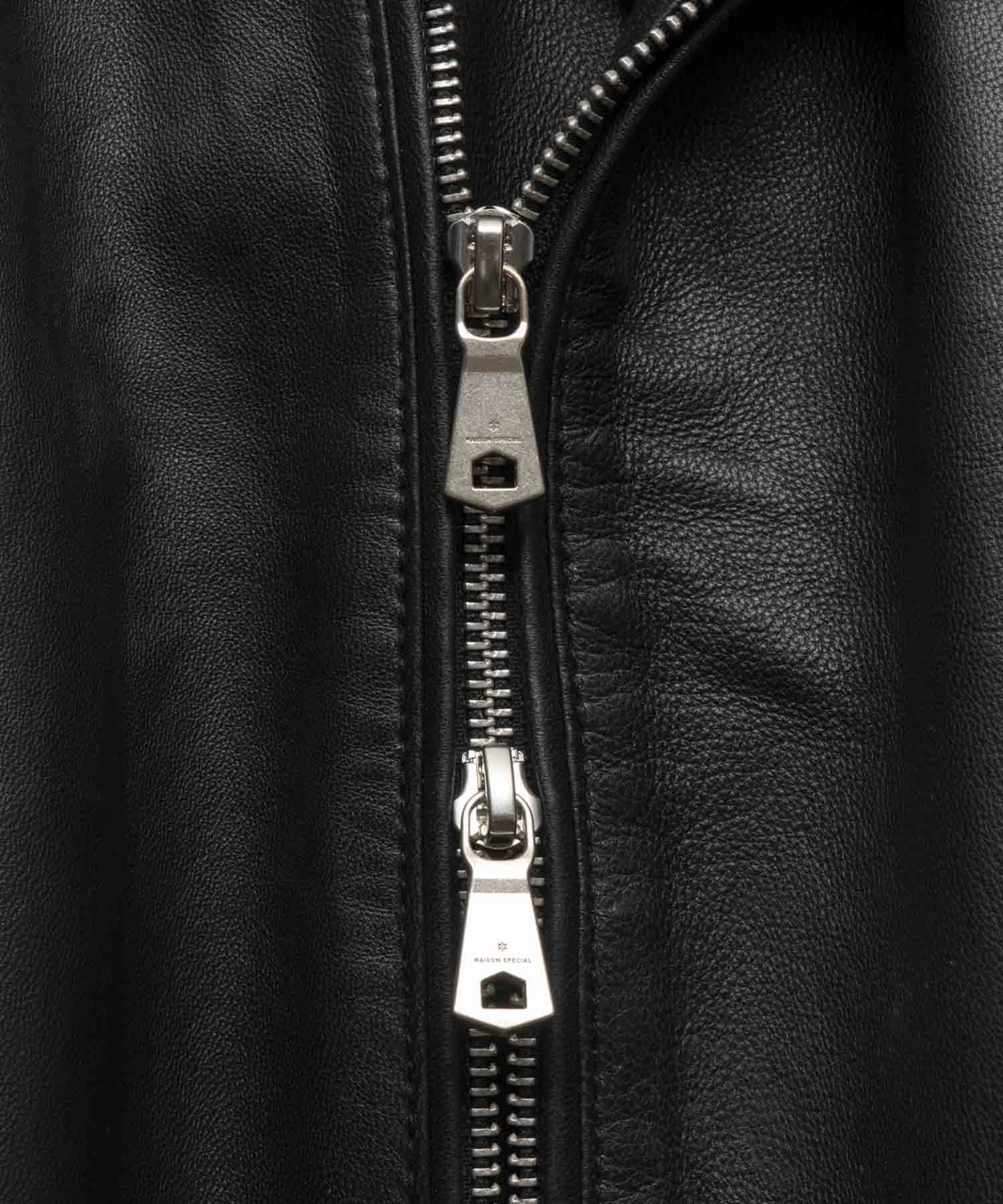 Sheep Leather Prime-Over Double Rider Jacket