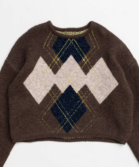 【24WINTER PRE-ORDER】Argyle Knit Tops