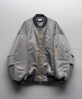 Prime-Over Wool Nylon MA-1 Bomber Jacket