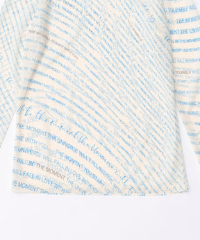 【SALE】Lettering Print Sheer Tops