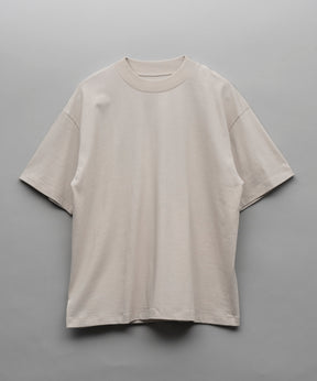 Cotton Cupro Prime-Over Mock Neck T-Shirt