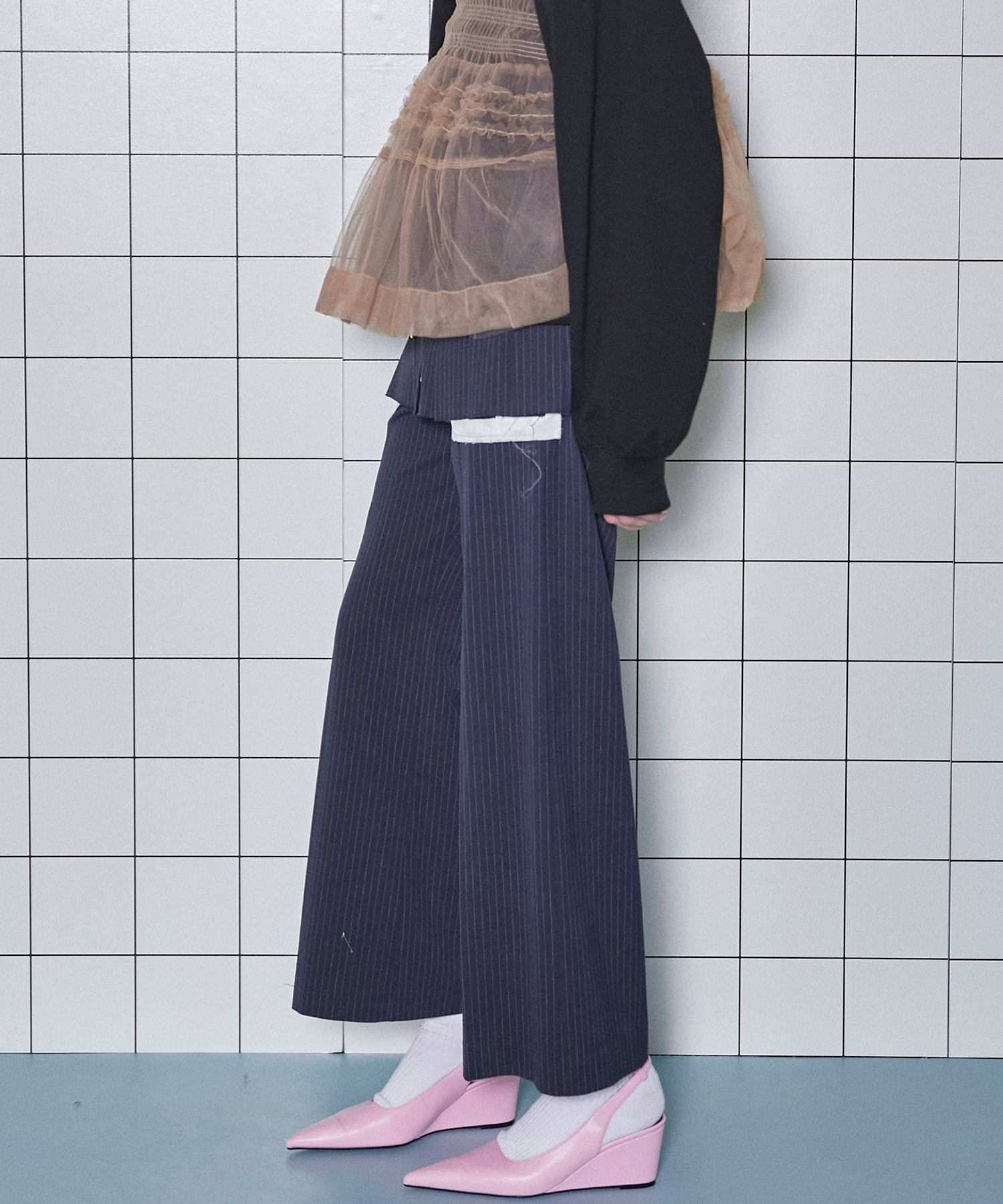 Box Pleated Skirt Pants