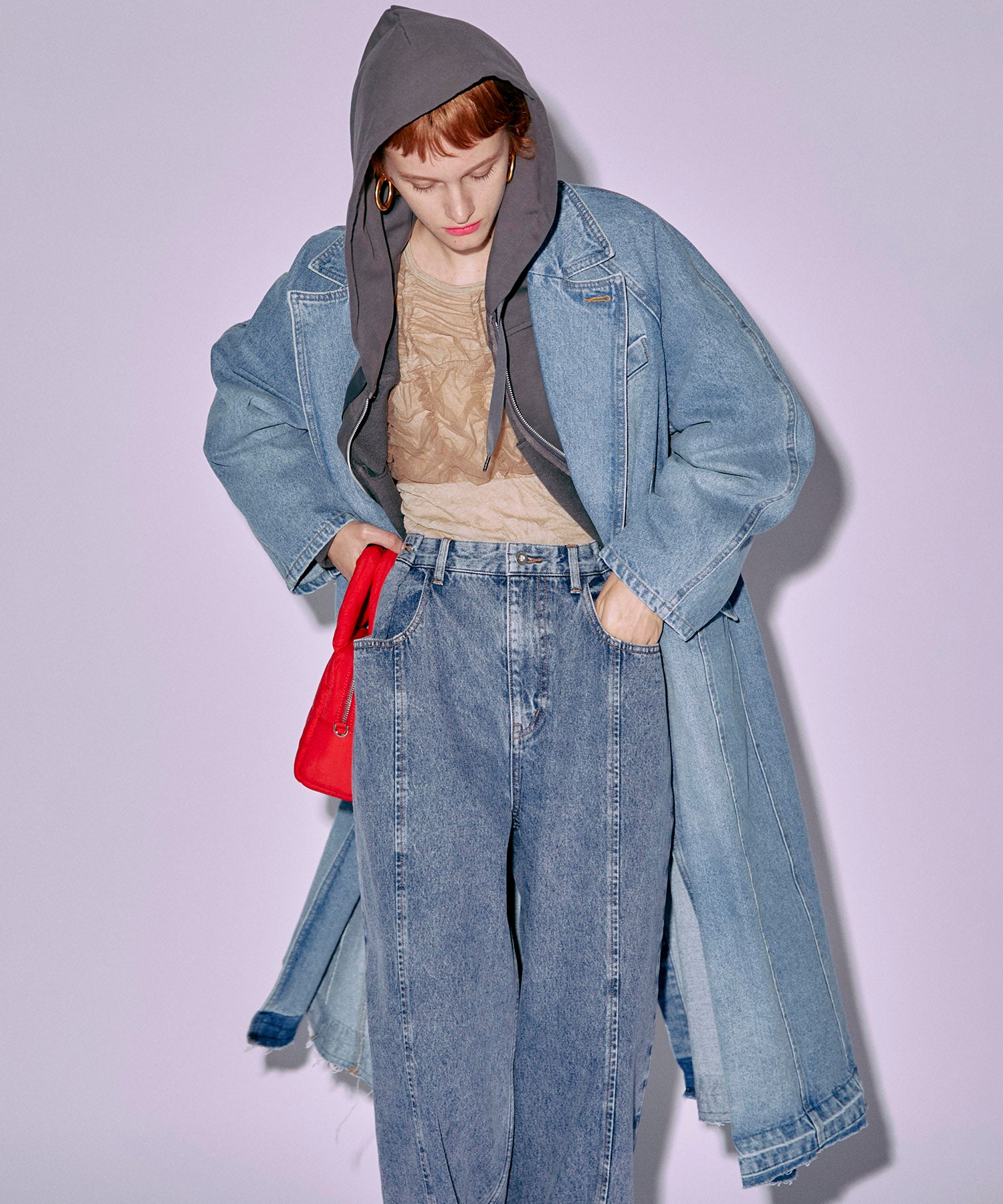 【SALE】Washed Denim Coat