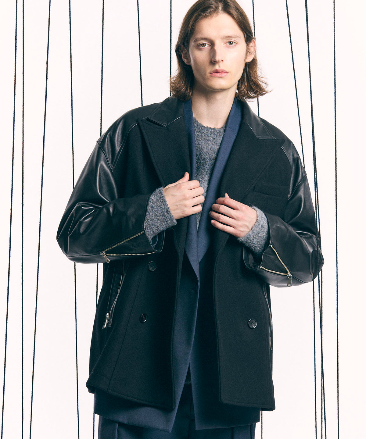 Sheep Leather Prime-Over Pea Coat