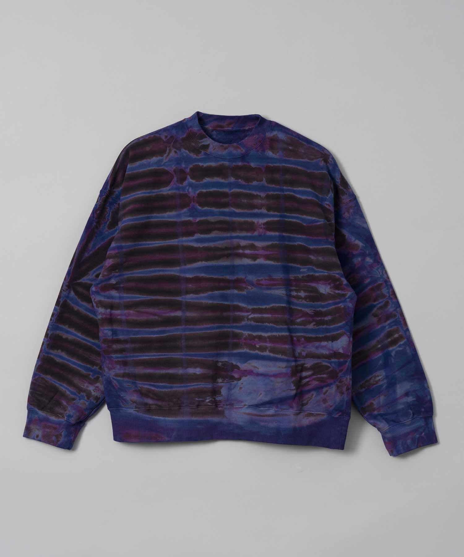 Hand Tie-Dye Sweat Prime-Over Crew Neck Pullover