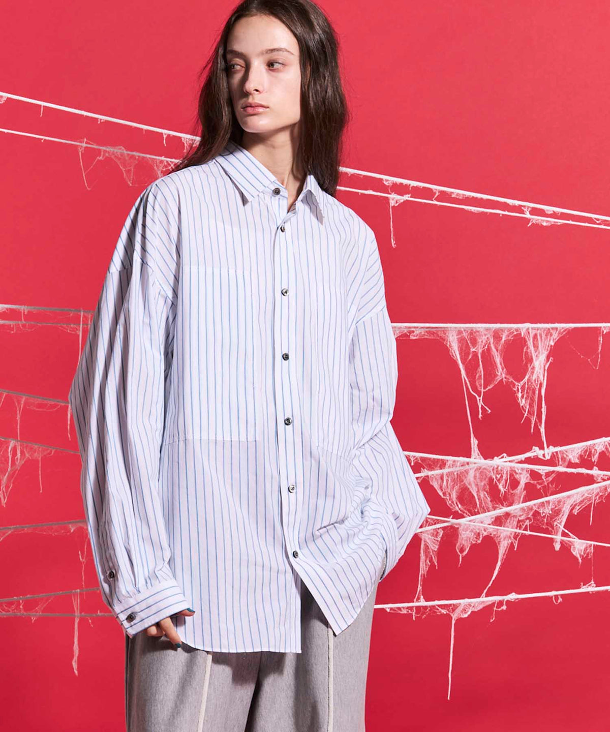 【Italian Dead Stock Fabric】Prime-Over Regular Collar Shirt