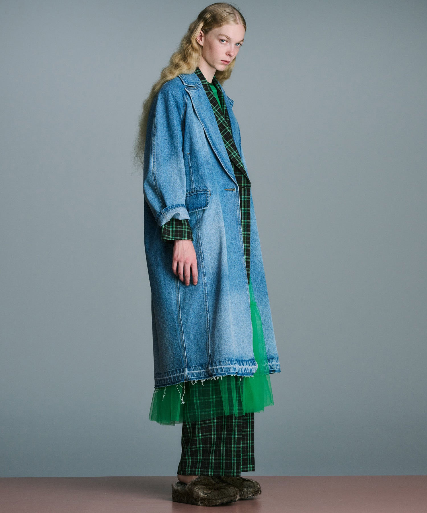 【SALE】Washed Denim Coat