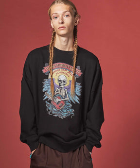 Multi Graphic Prime-Over Crew Neck Sweat Pullover