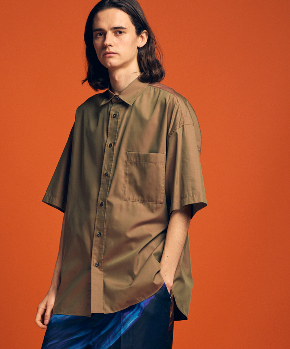 Cotton Silk Prime-Over Short Sleeve Shirt