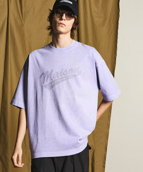 College Print Prime-Over Pigment Crew Neck T-Shirt