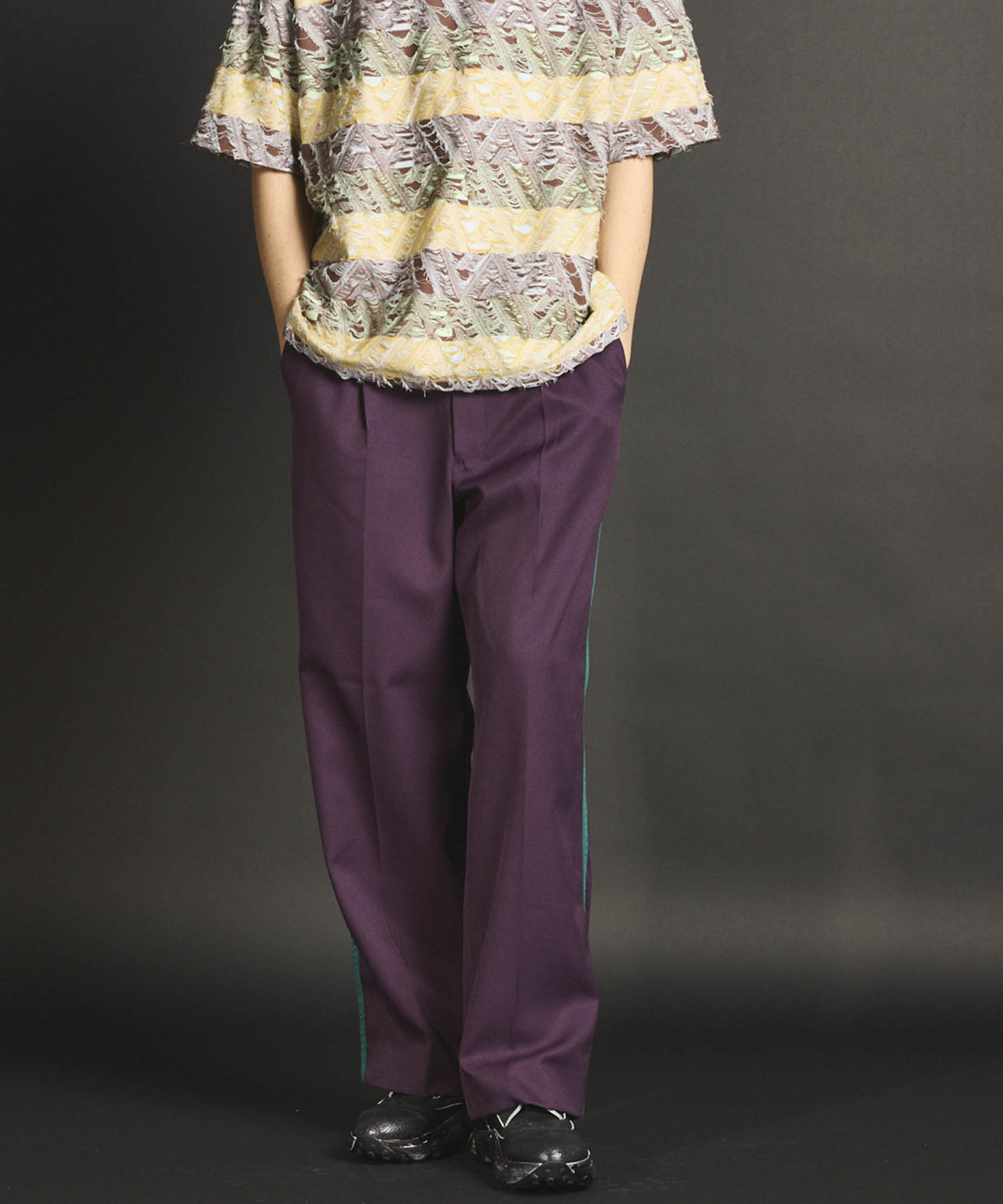 Side Line Twill Wide Pants