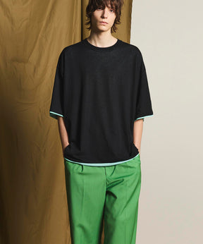 Prime-Over Reversible Crew Neck Knit T-Shirt