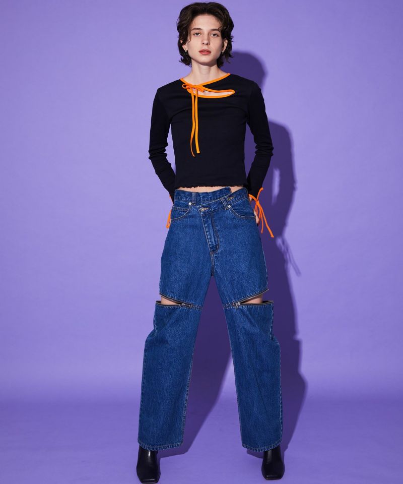 Side Slash Denim Pants