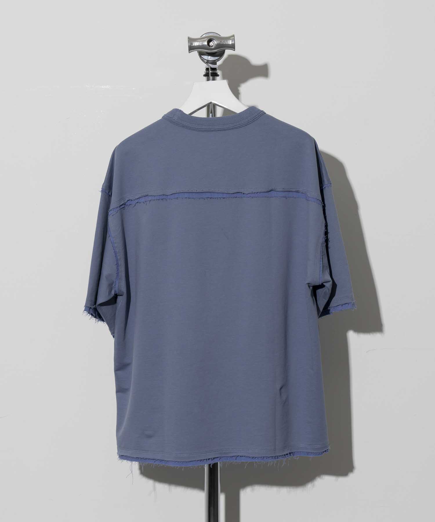 Cut-Off Prime-Over Crew Neck Pocket T-Shirt