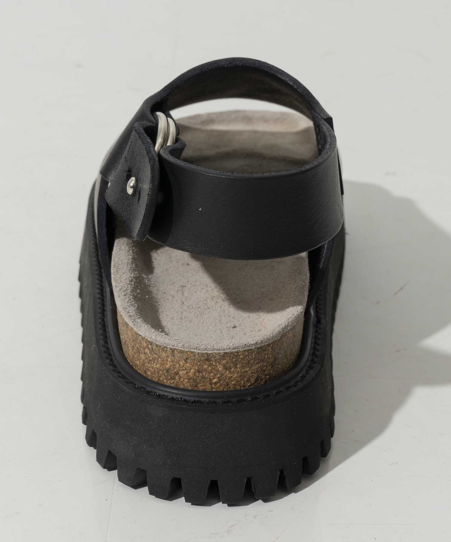 【SPECIAL SHOES FACTORY COLLABORATION】Italian Vibram Sole Heel Strap Sandal Made In TOKYO